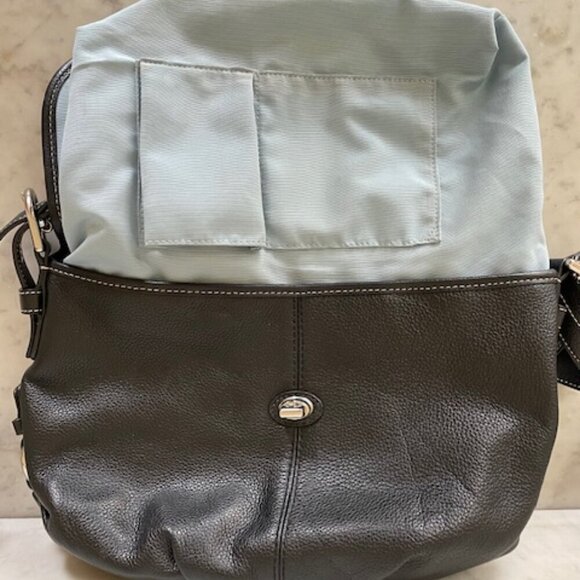 COACH Legacy Black Pebble Convertible Strap Leather White Stitiching Pur… - Picture 12 of 16